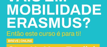 Cursos online de Inglês para Estudantes que vão realizar Mobilidade ERASMUS - inscrições até 26 de janeiro